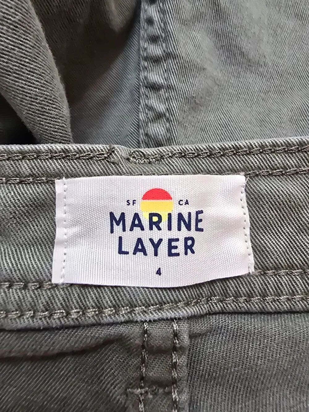 Marine Layer Bridget Crop Pant - Dusty Olive - Picture 4 of 7